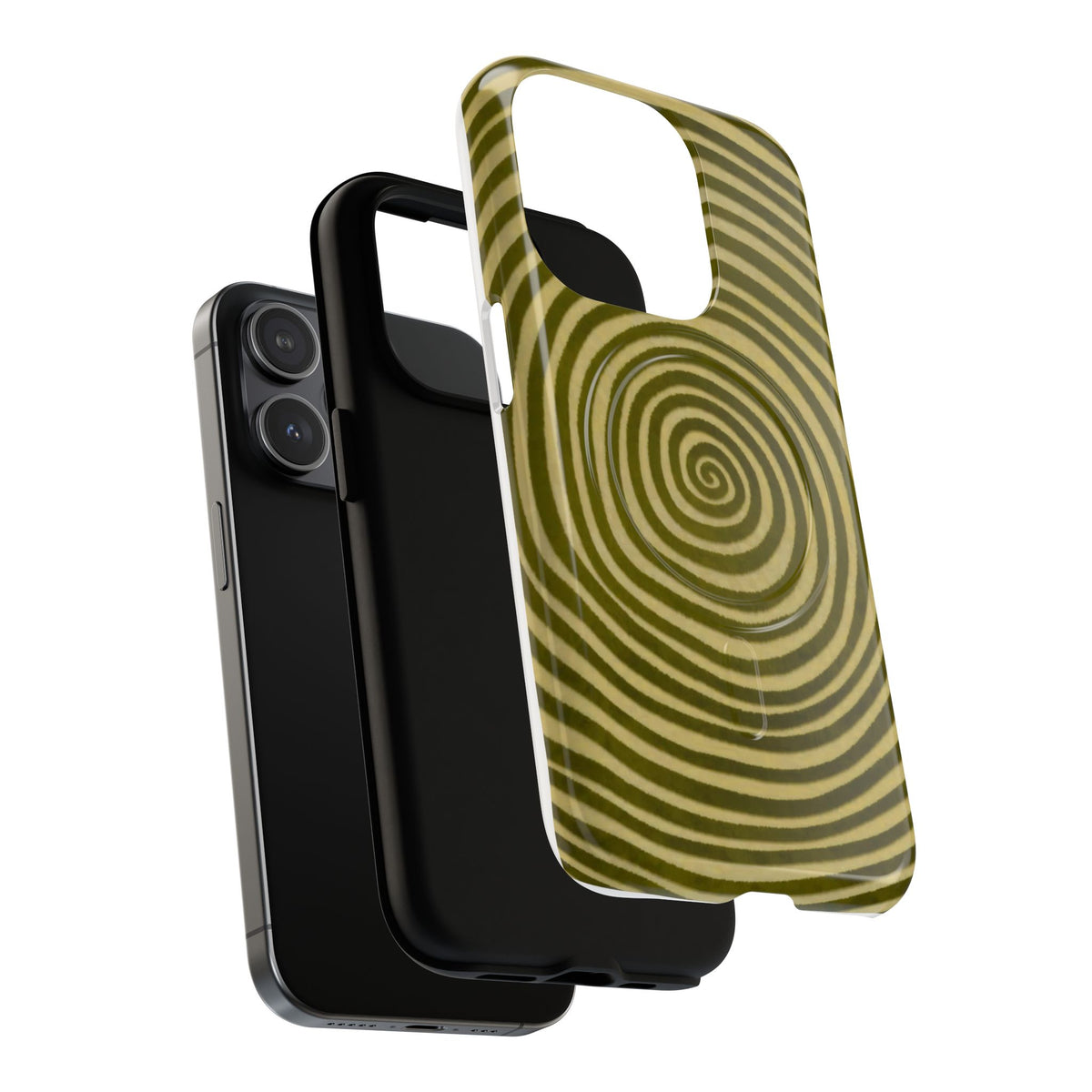 Olive Green Spiral Magnetic Phone Case