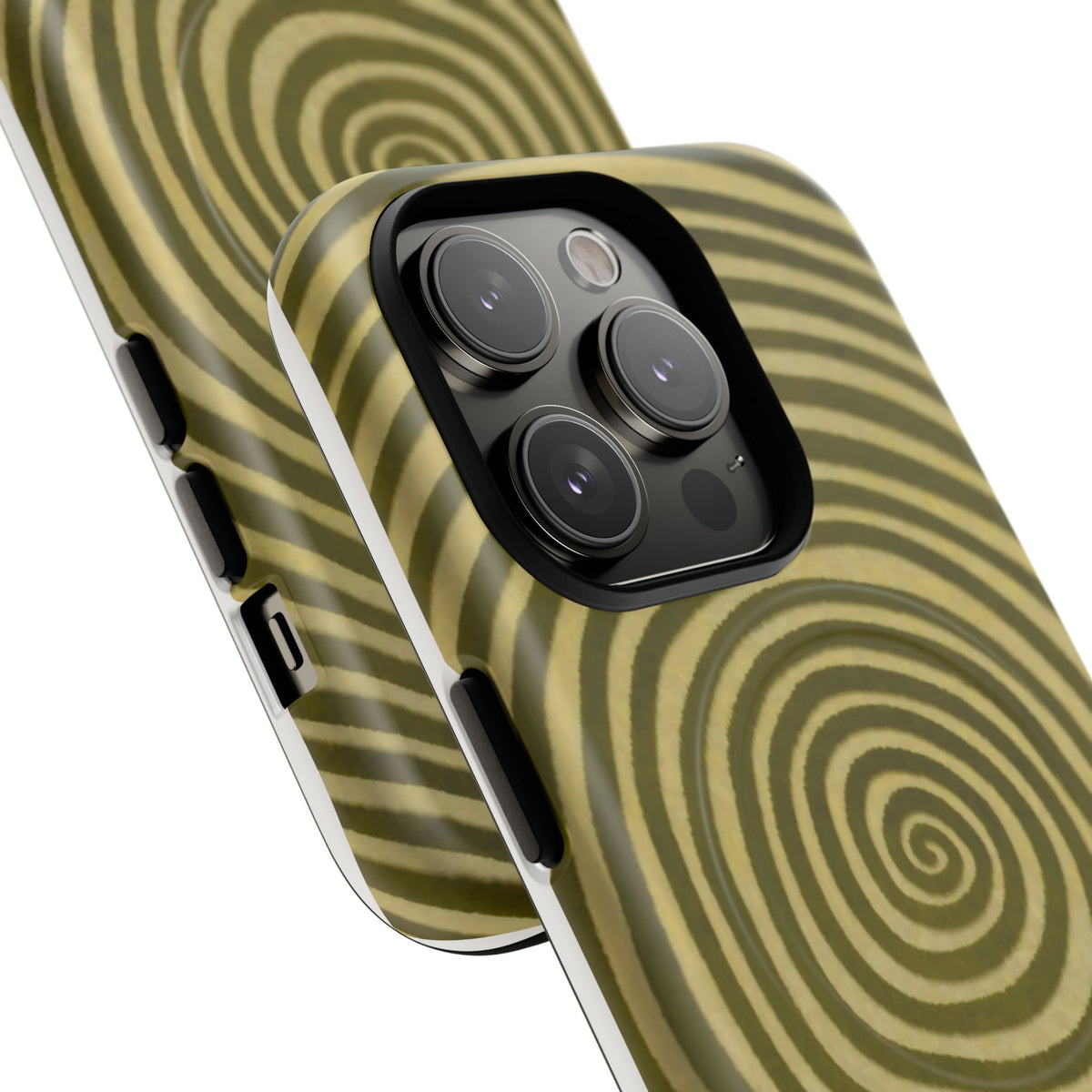 Olive Green Spiral Magnetic Phone Case