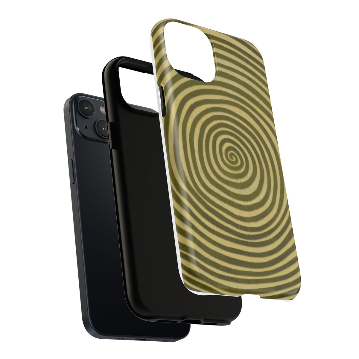 Olive Green Spiral Magnetic Phone Case
