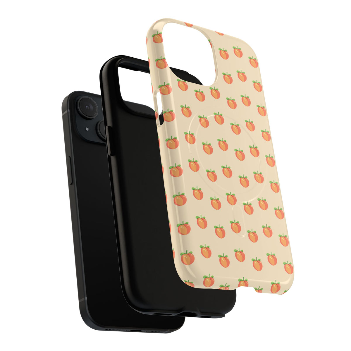 Peach Pattern Magnetic Phone Case