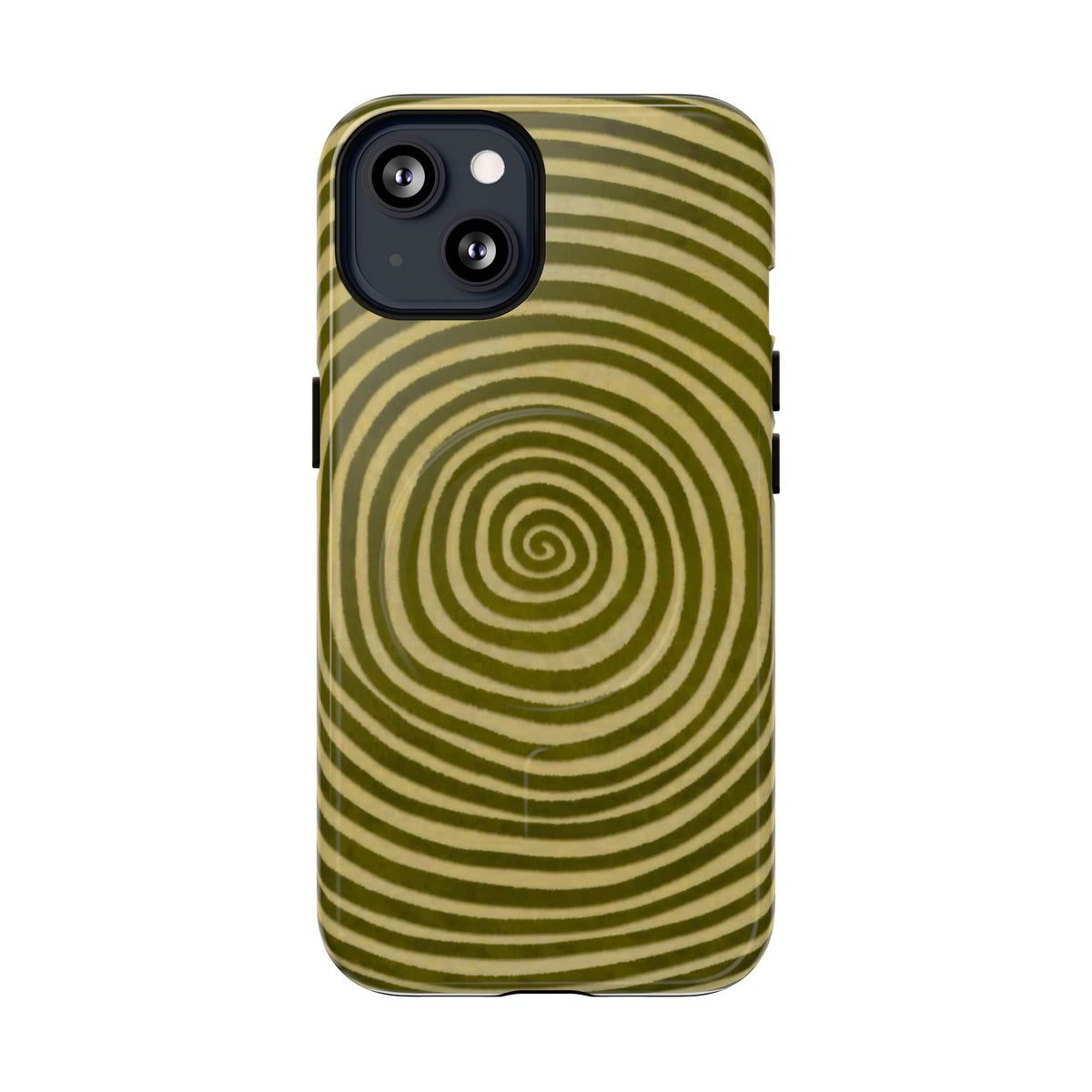 Olive Green Spiral Magnetic Phone Case