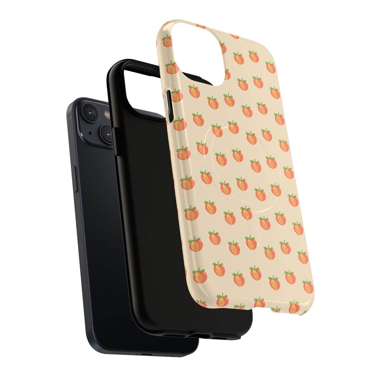 Peach Pattern Magnetic Phone Case