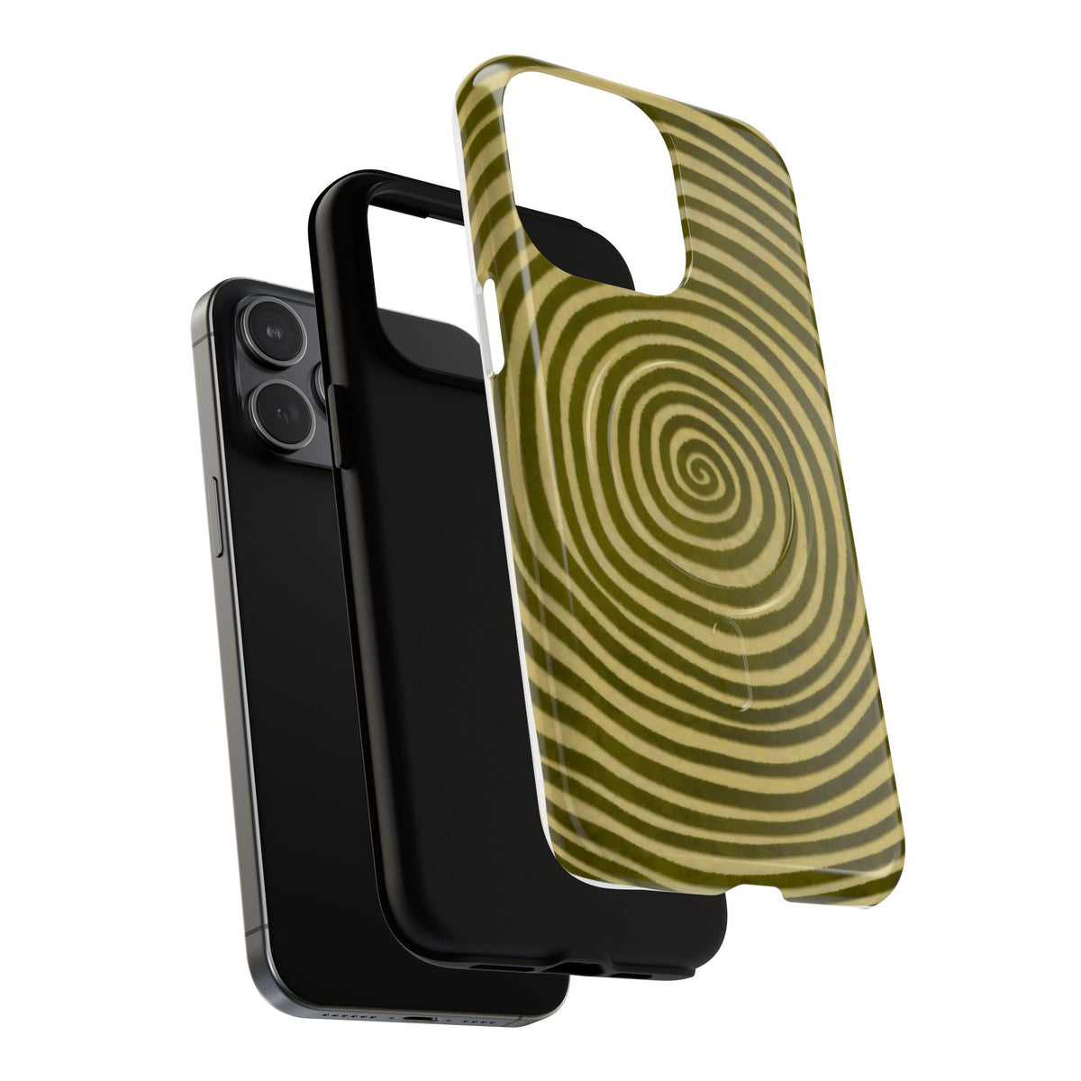 Olive Green Spiral Magnetic Phone Case