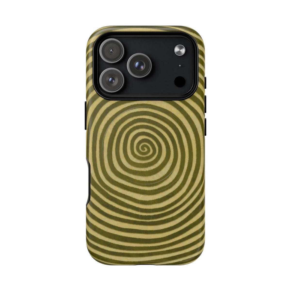 Olive Green Spiral Magnetic Phone Case