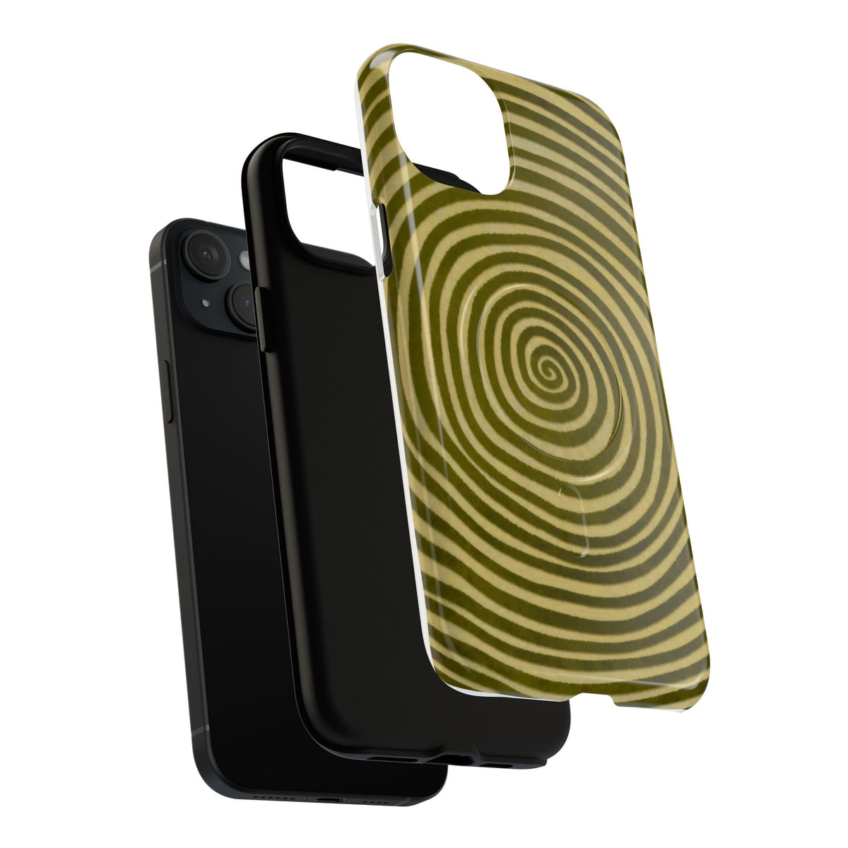 Olive Green Spiral Magnetic Phone Case