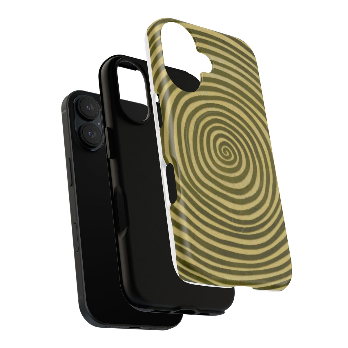Olive Green Spiral Magnetic Phone Case