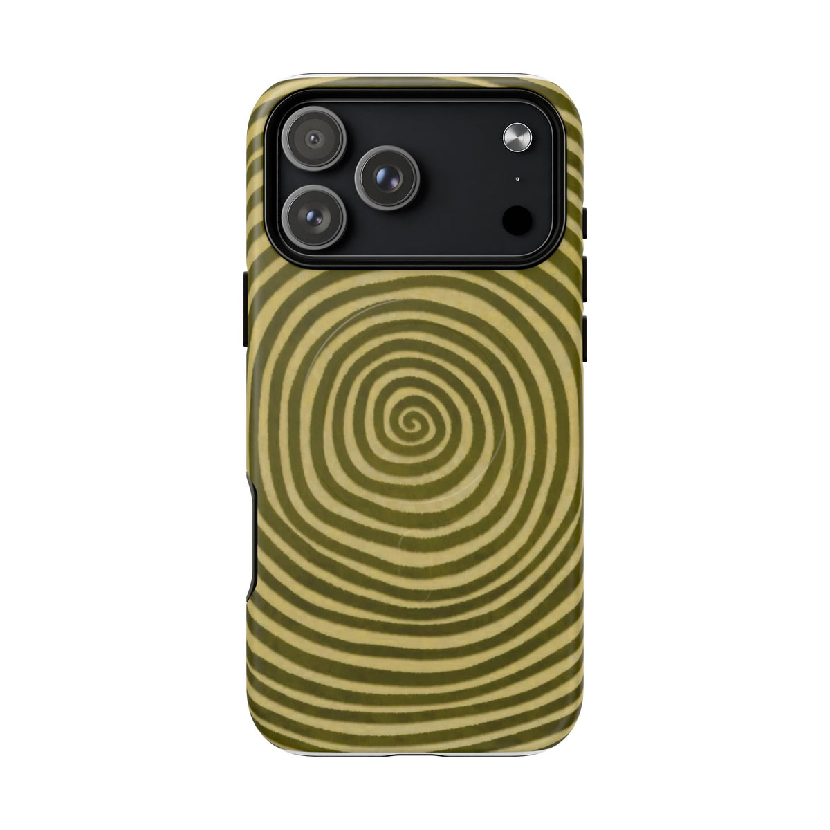 Olive Green Spiral Magnetic Phone Case