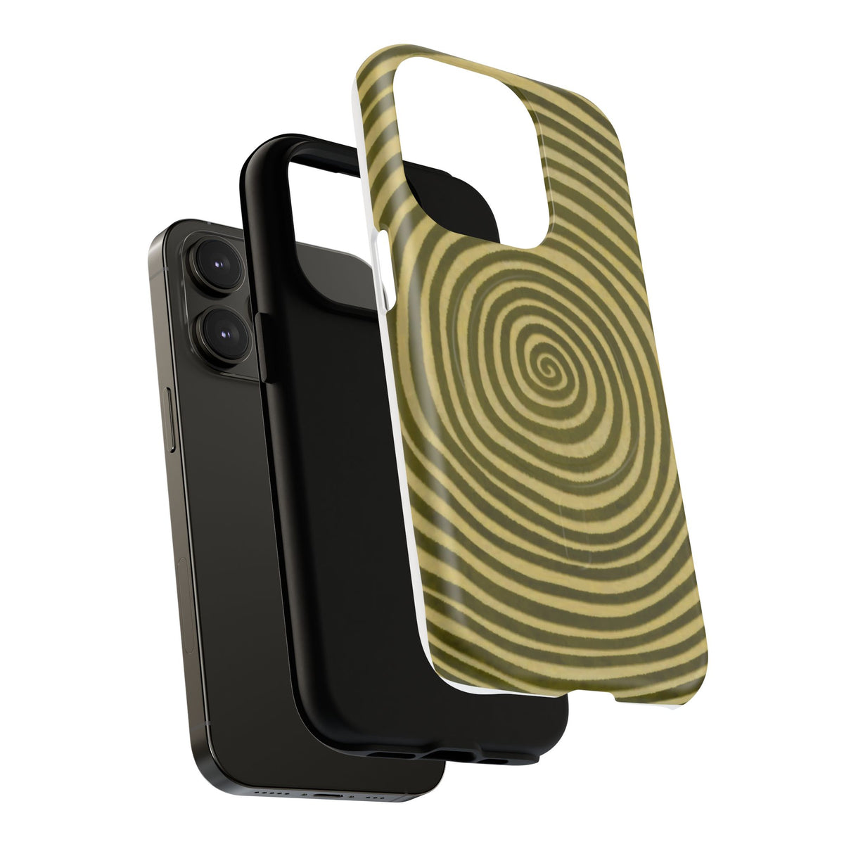 Olive Green Spiral Magnetic Phone Case