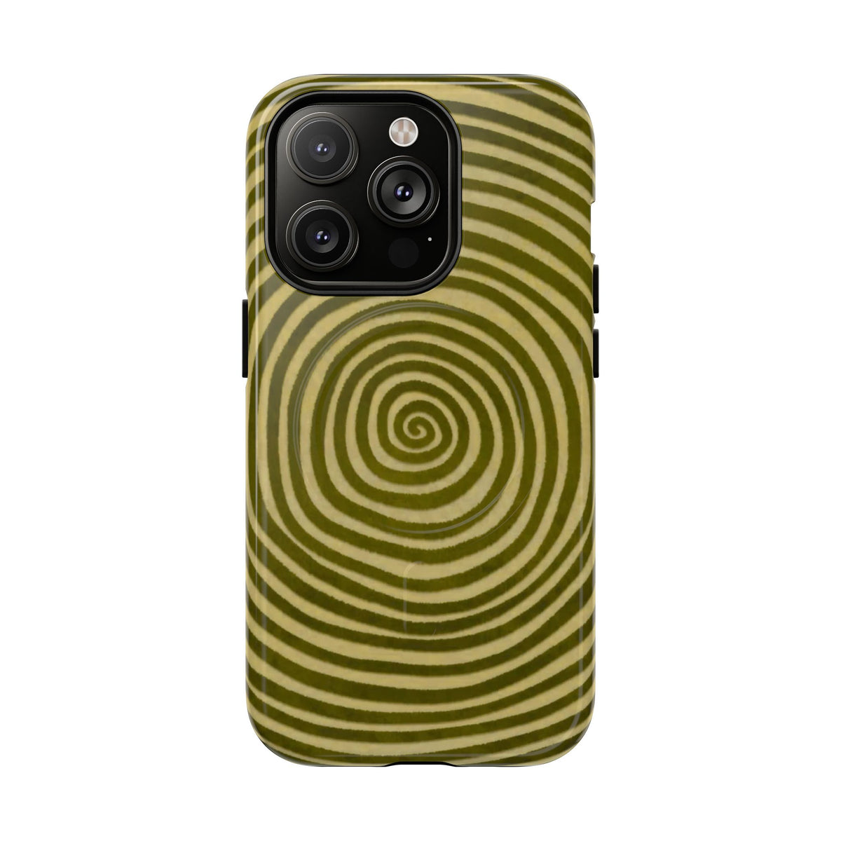 Olive Green Spiral Magnetic Phone Case