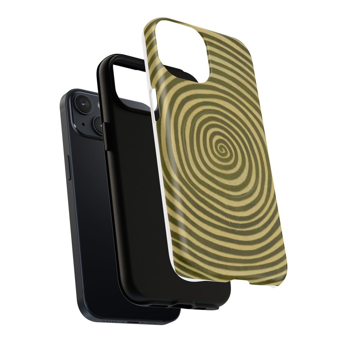 Olive Green Spiral Magnetic Phone Case