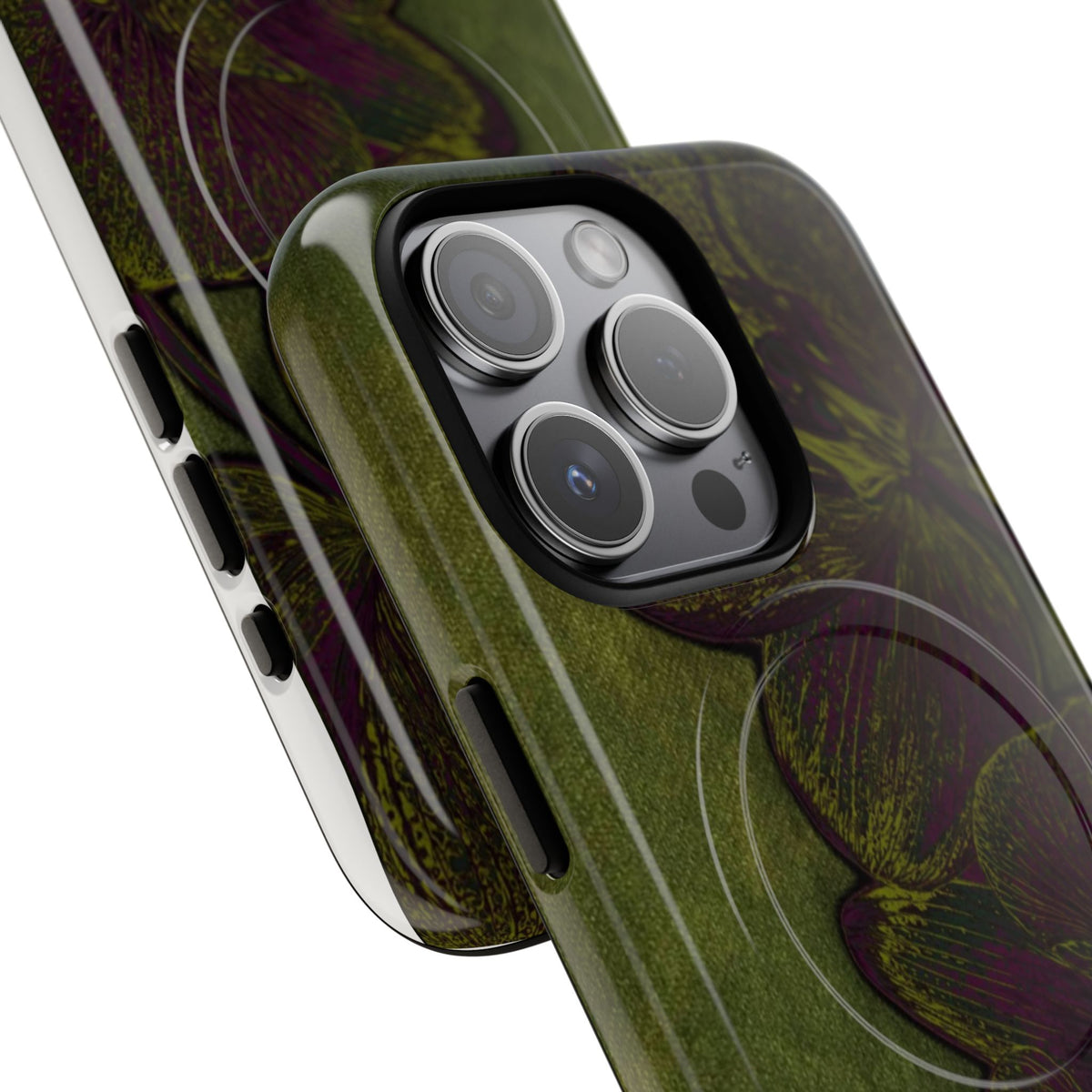 Floral Olive Tough Magnetic Phone Case