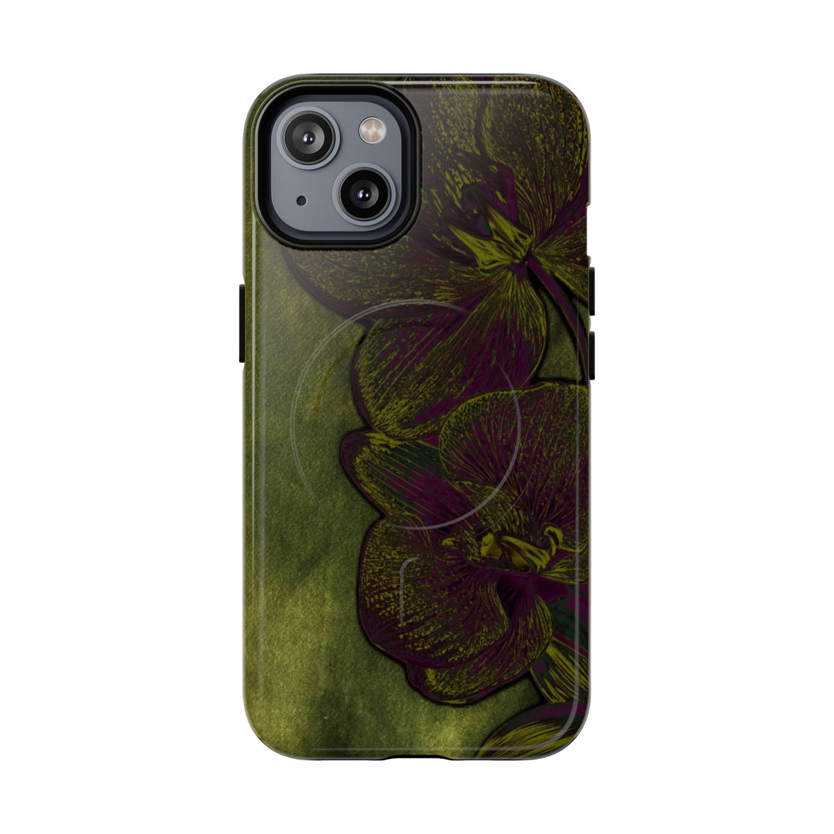 Floral Olive Tough Magnetic Phone Case