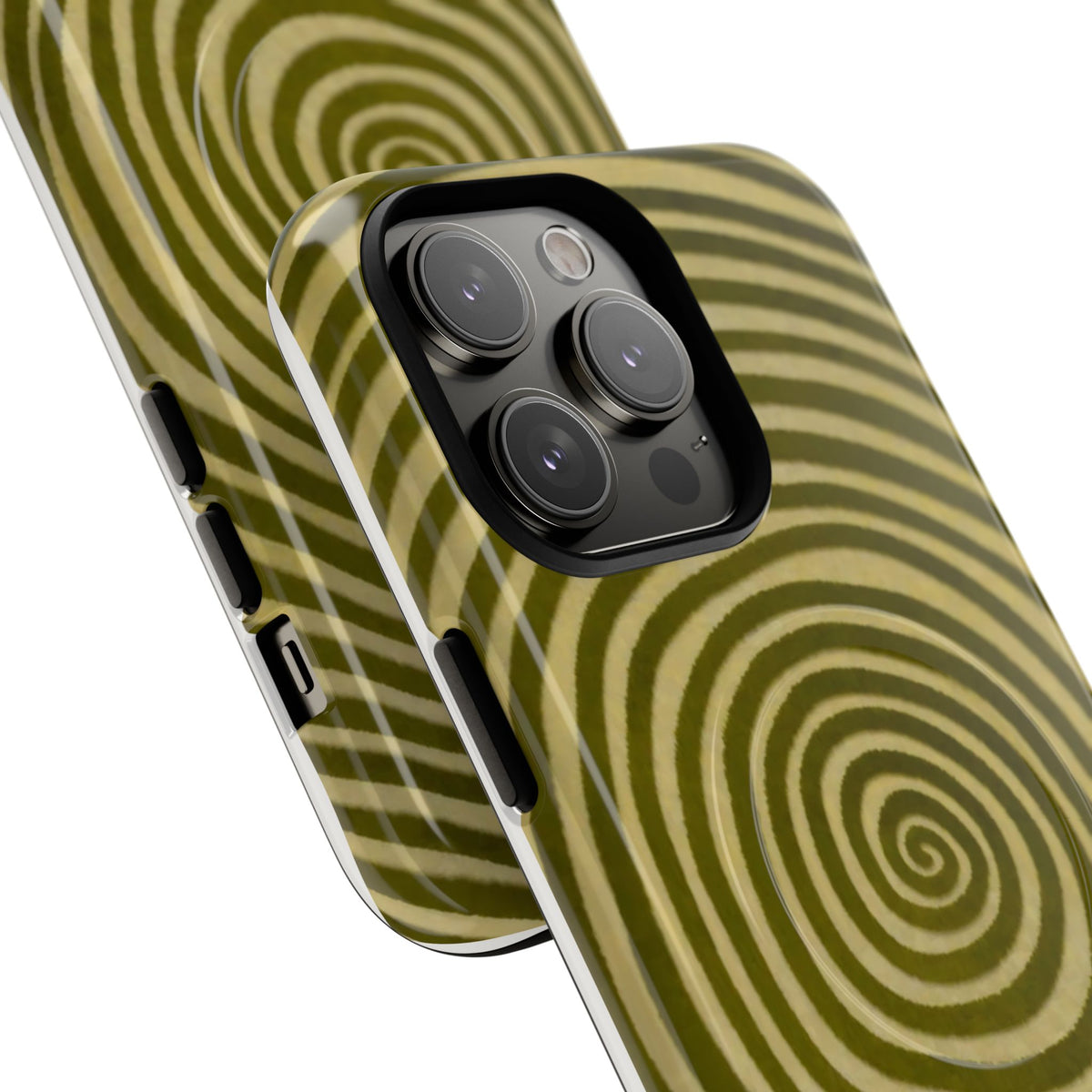 Olive Green Spiral Magnetic Phone Case