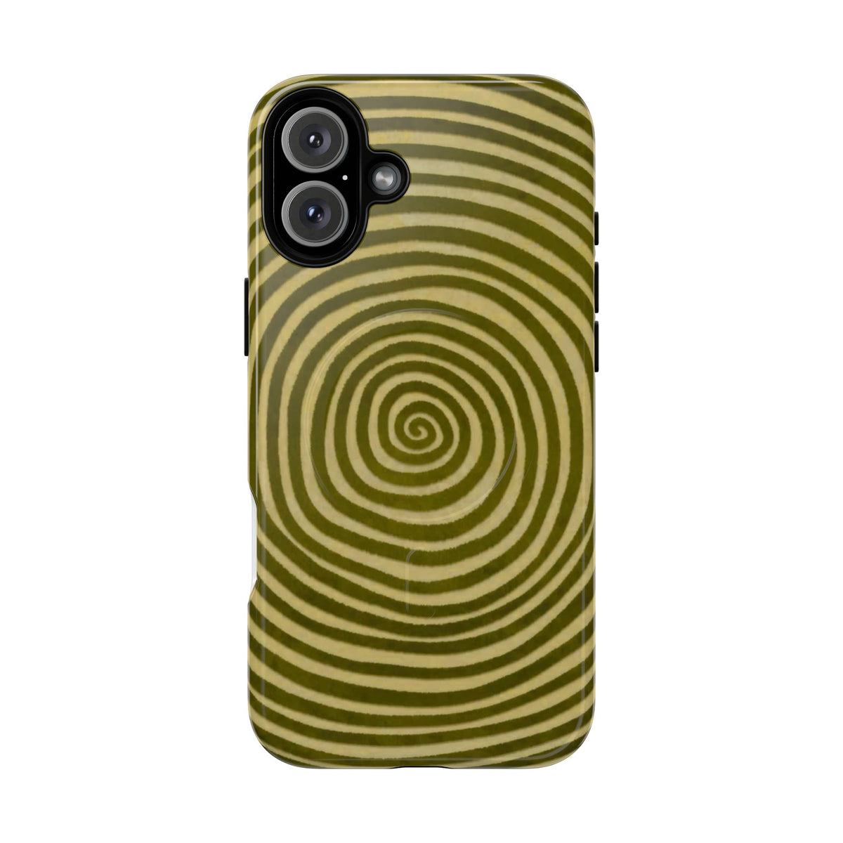 Olive Green Spiral Magnetic Phone Case