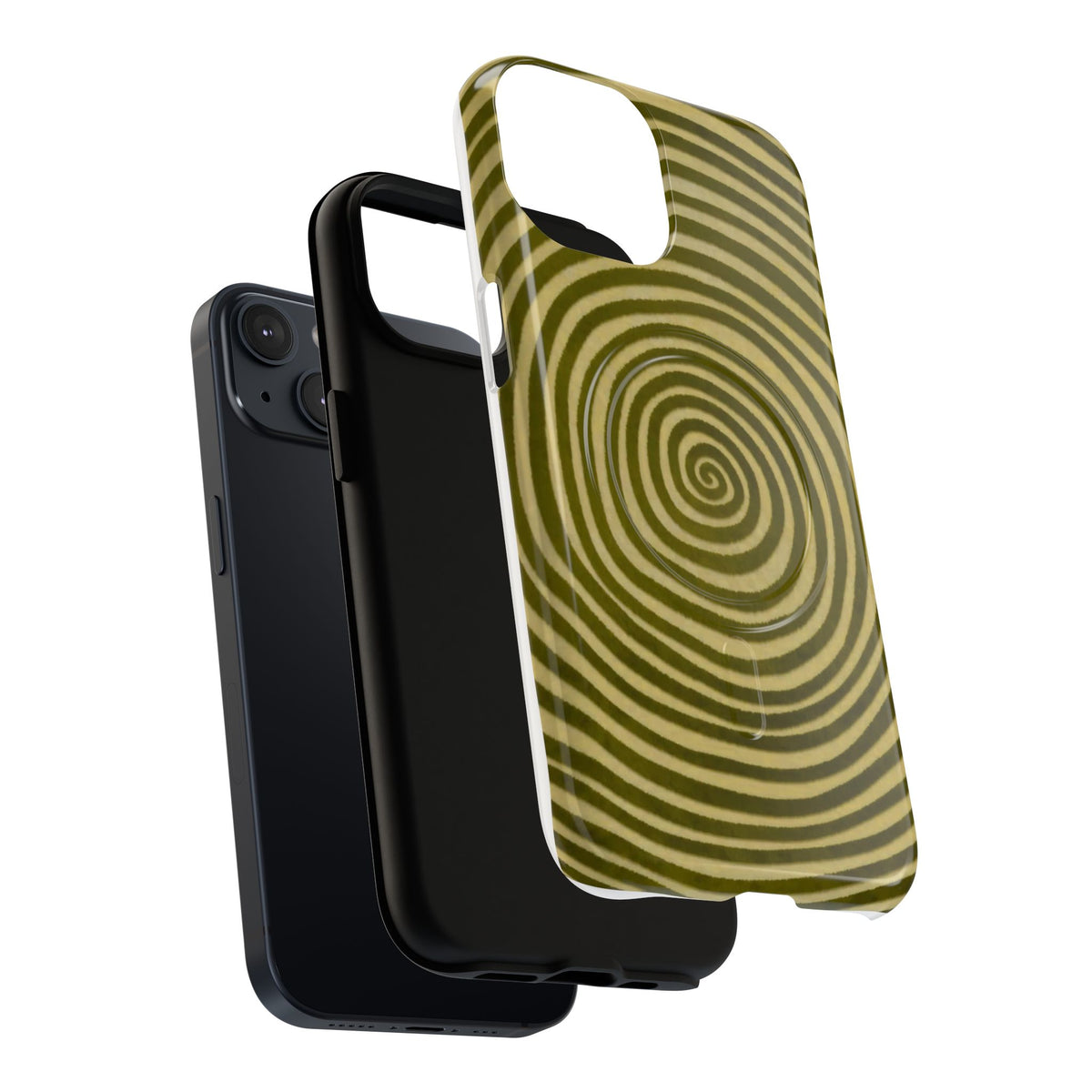 Olive Green Spiral Magnetic Phone Case
