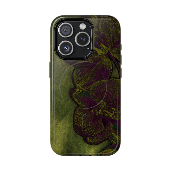 Floral Olive Tough Magnetic Phone Case