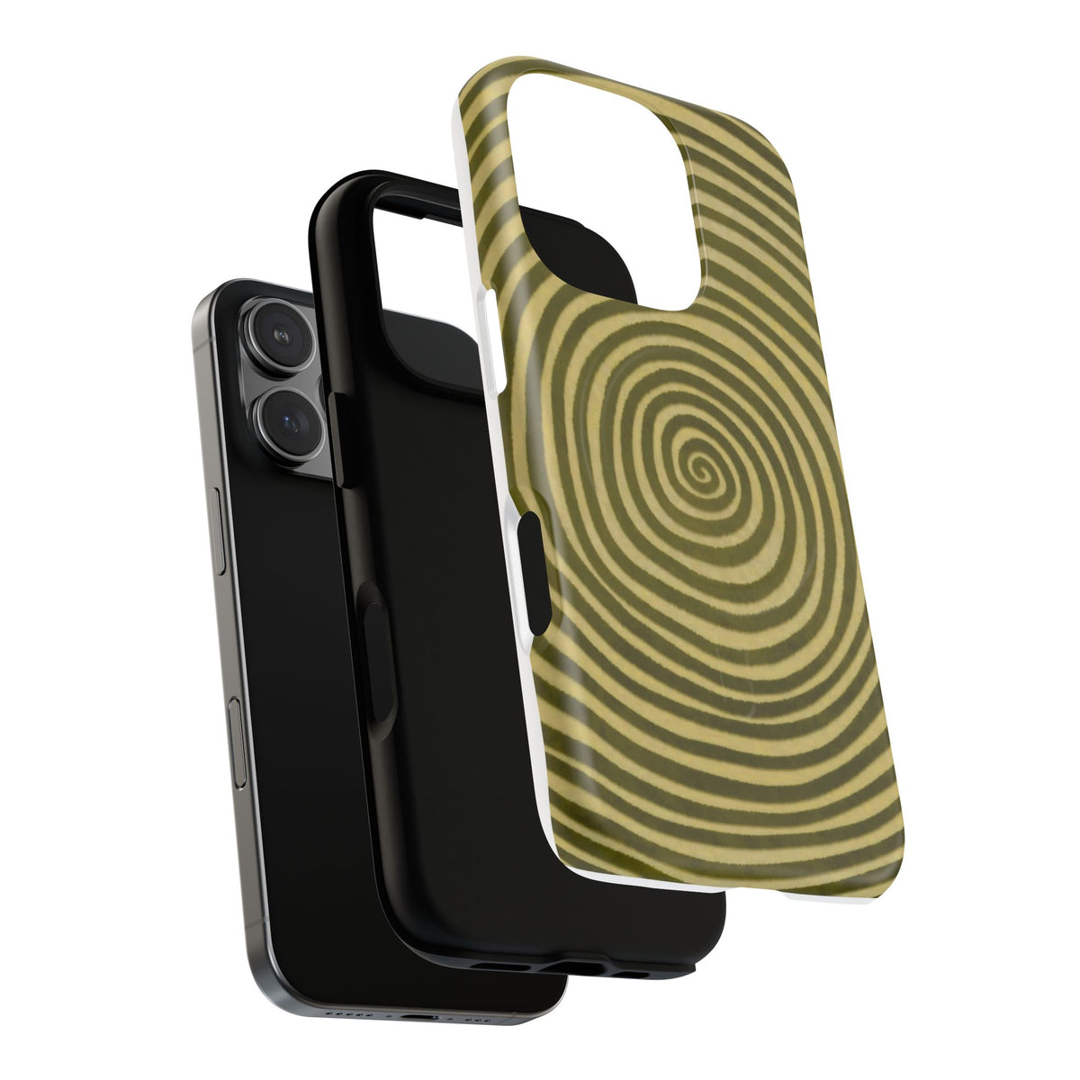Olive Green Spiral Magnetic Phone Case