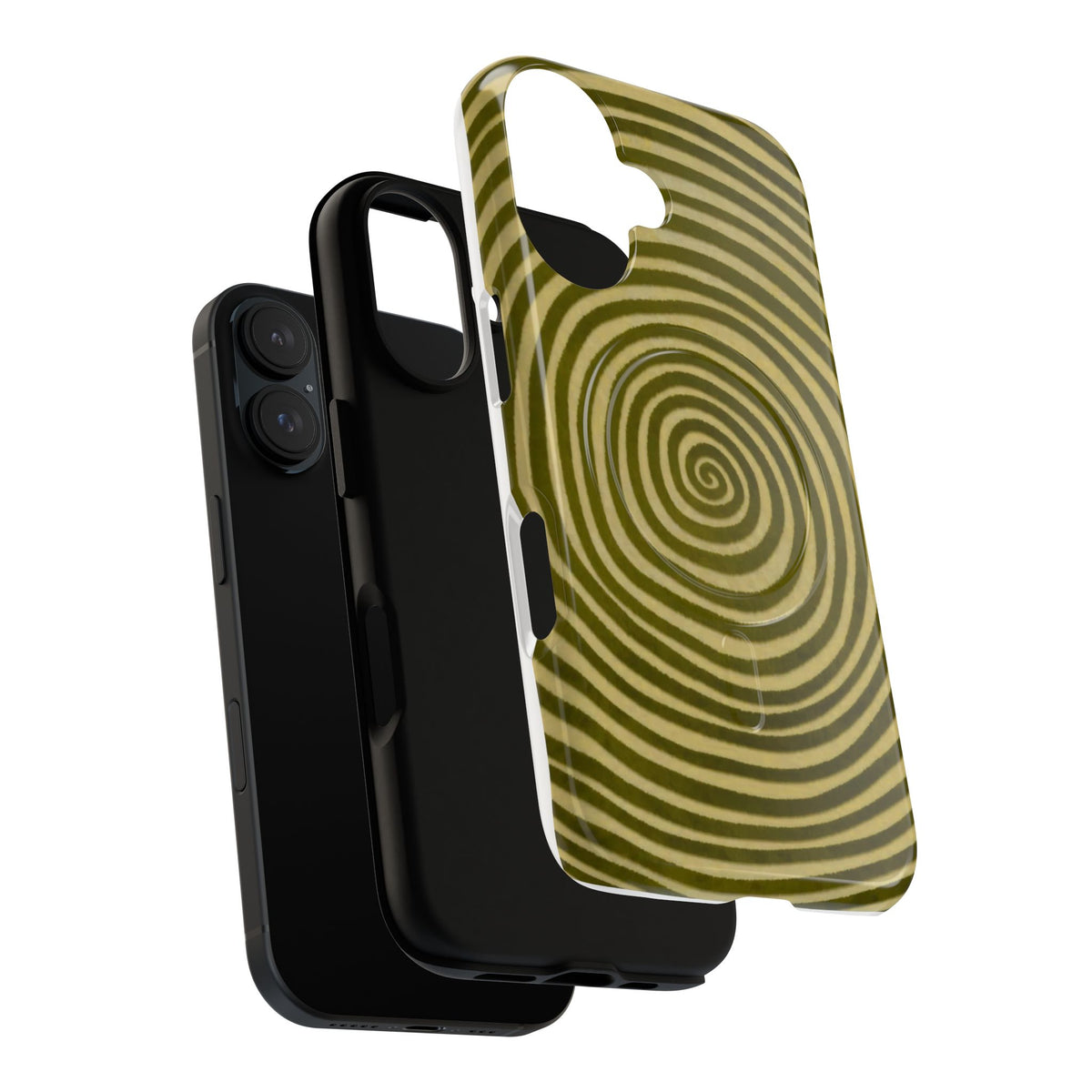 Olive Green Spiral Magnetic Phone Case