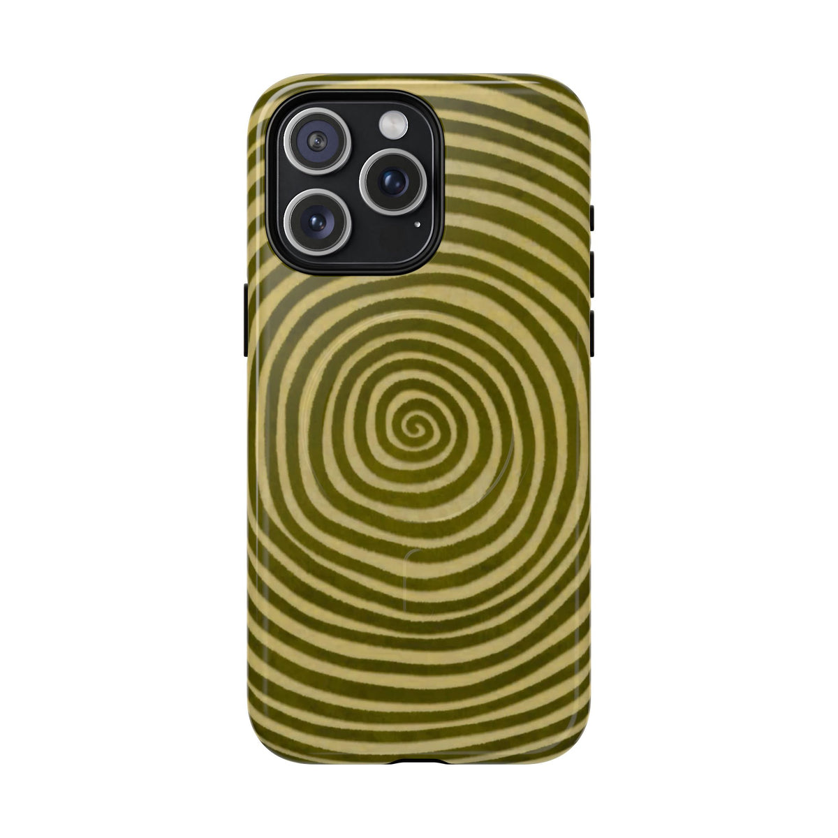 Olive Green Spiral Magnetic Phone Case