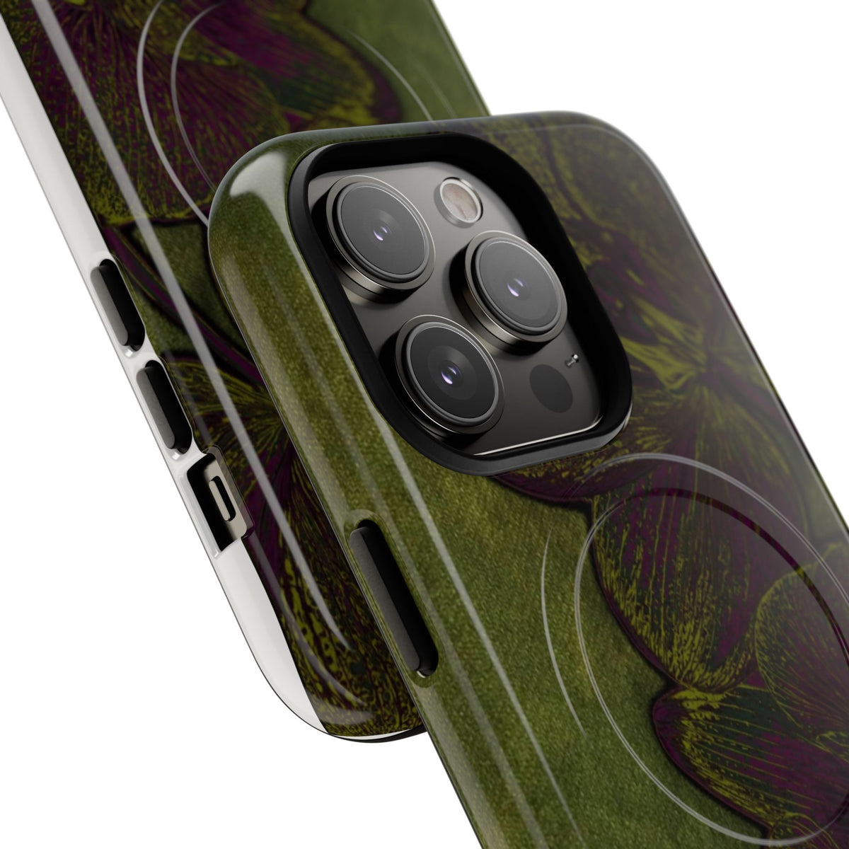 Floral Olive Tough Magnetic Phone Case