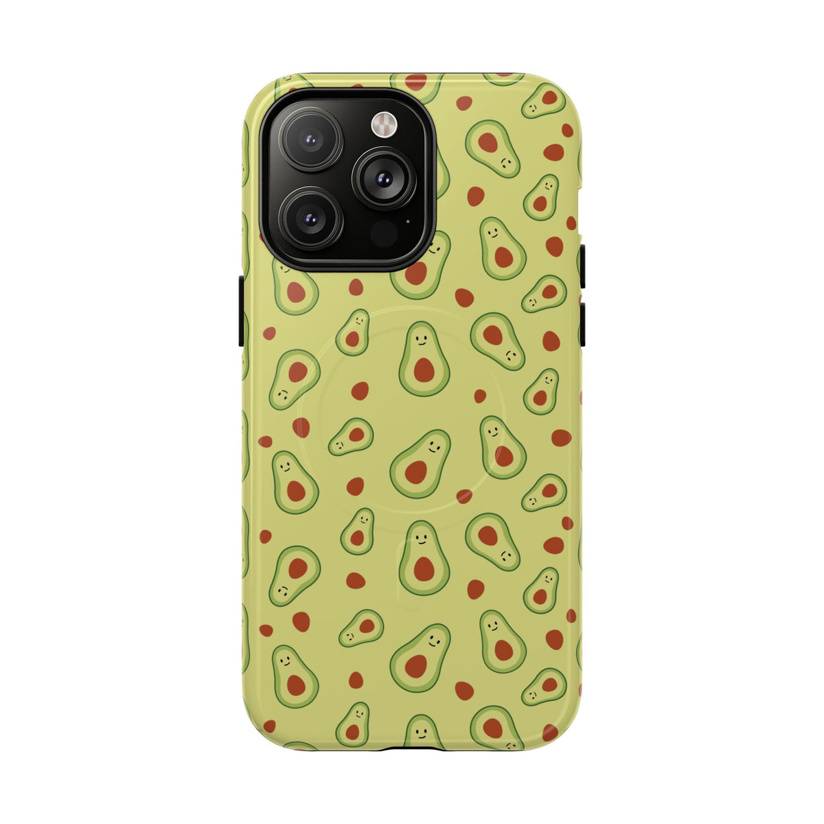 Avocado Pattern Tough Magnetic Phone Case — Cute Kawaii Avocado Design