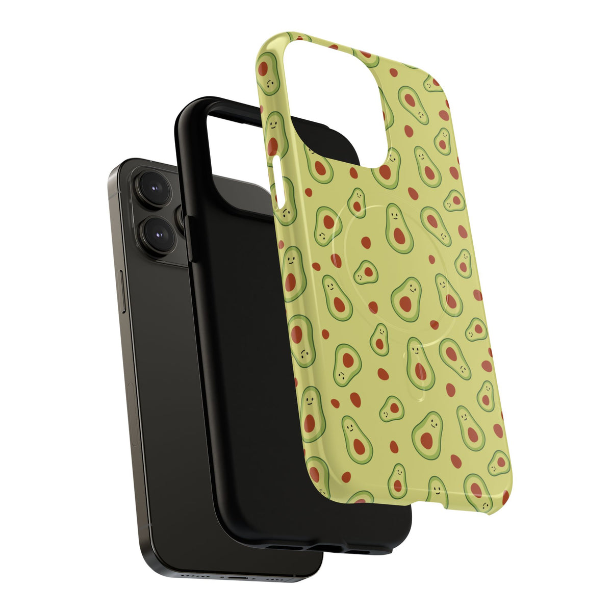 Avocado Pattern Tough Magnetic Phone Case — Cute Kawaii Avocado Design