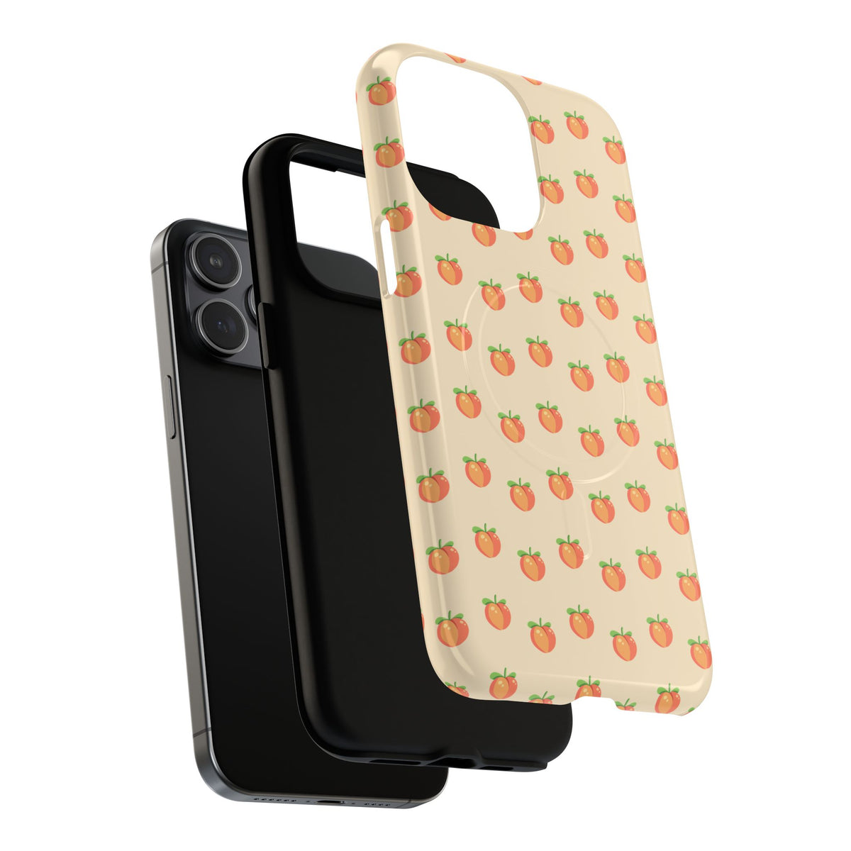 Peach Pattern Magnetic Phone Case