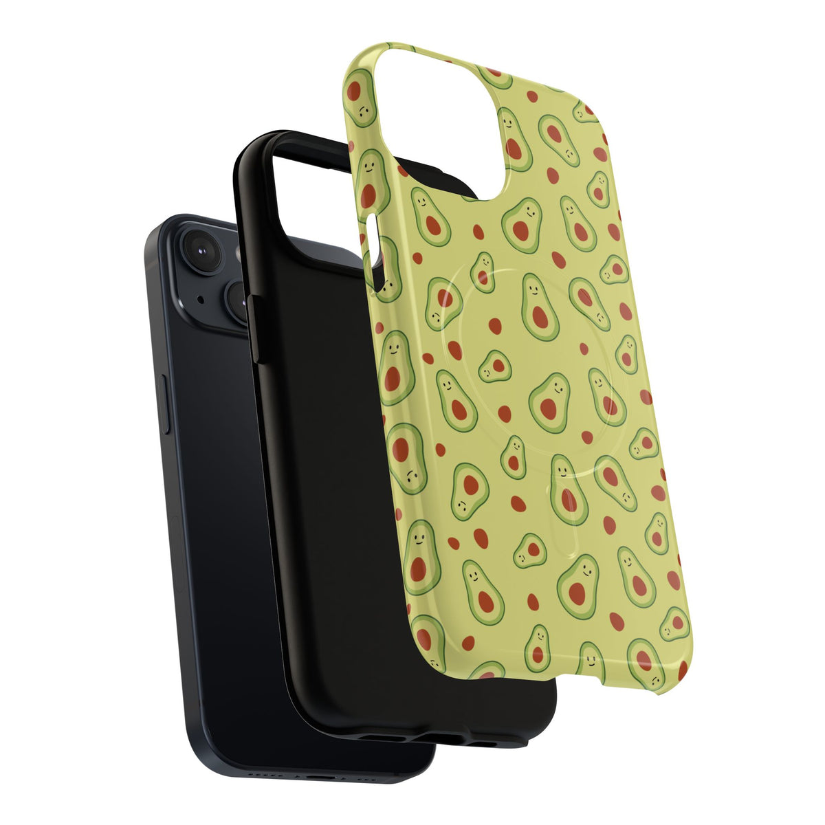 Avocado Pattern Tough Magnetic Phone Case — Cute Kawaii Avocado Design