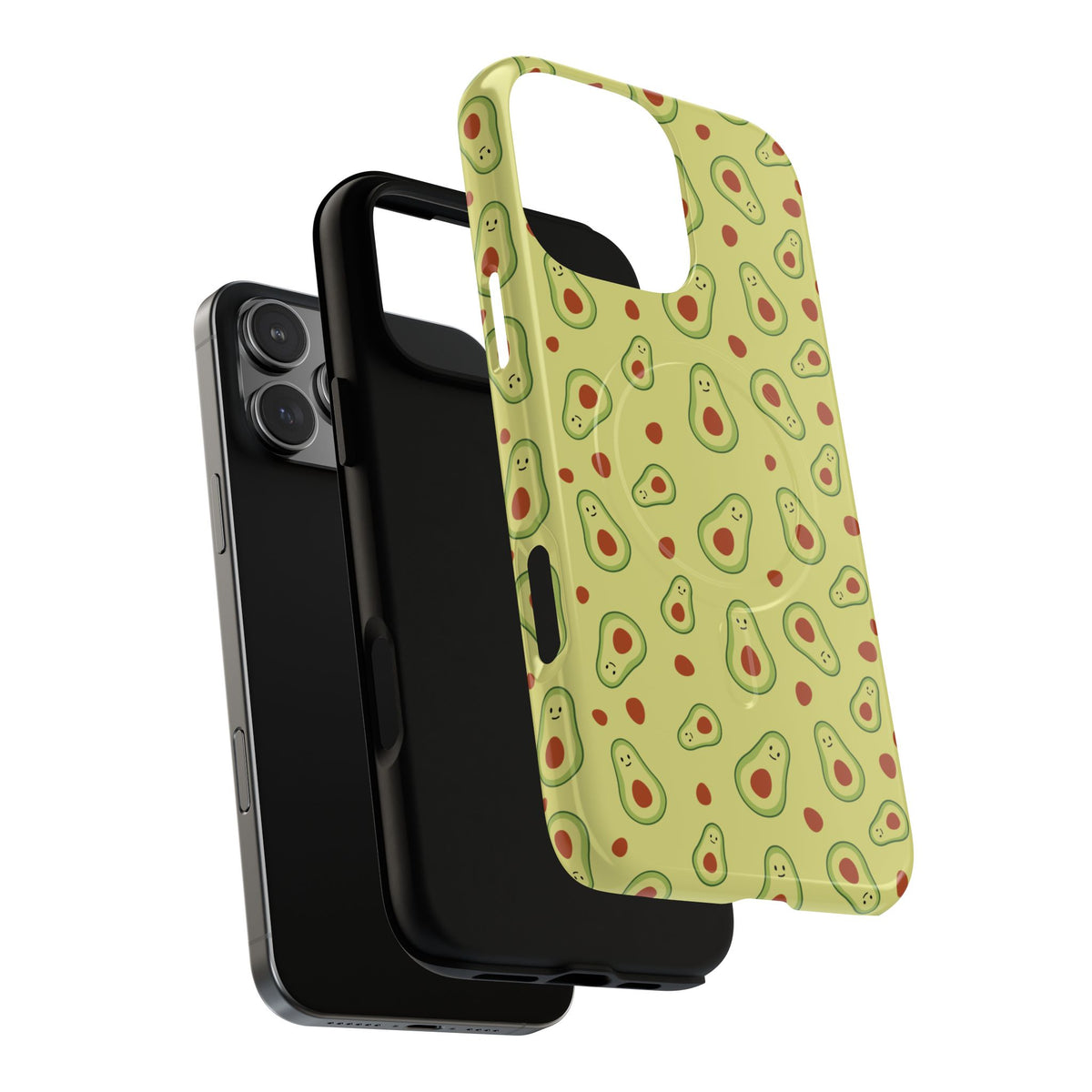 Avocado Pattern Tough Magnetic Phone Case — Cute Kawaii Avocado Design