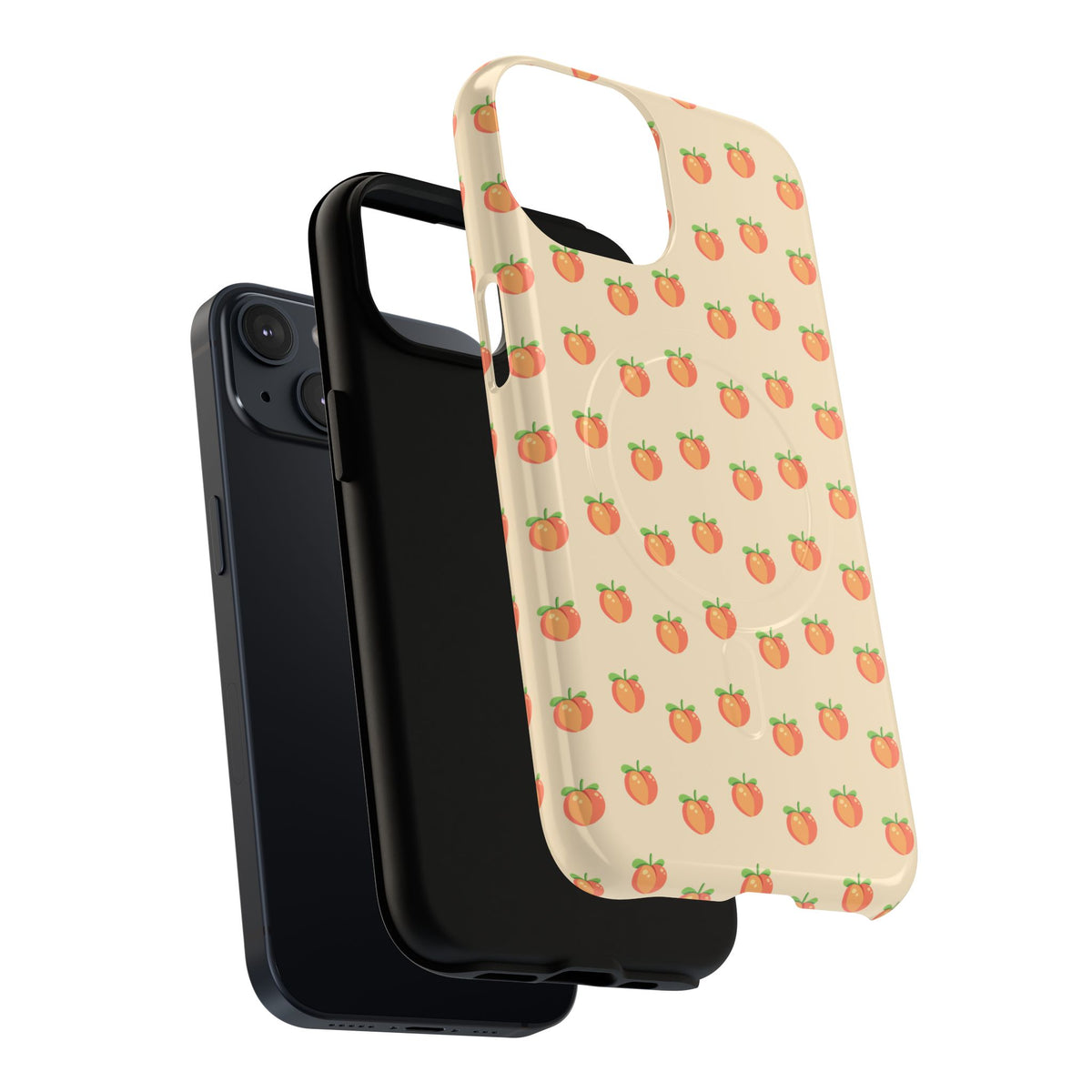Peach Pattern Magnetic Phone Case