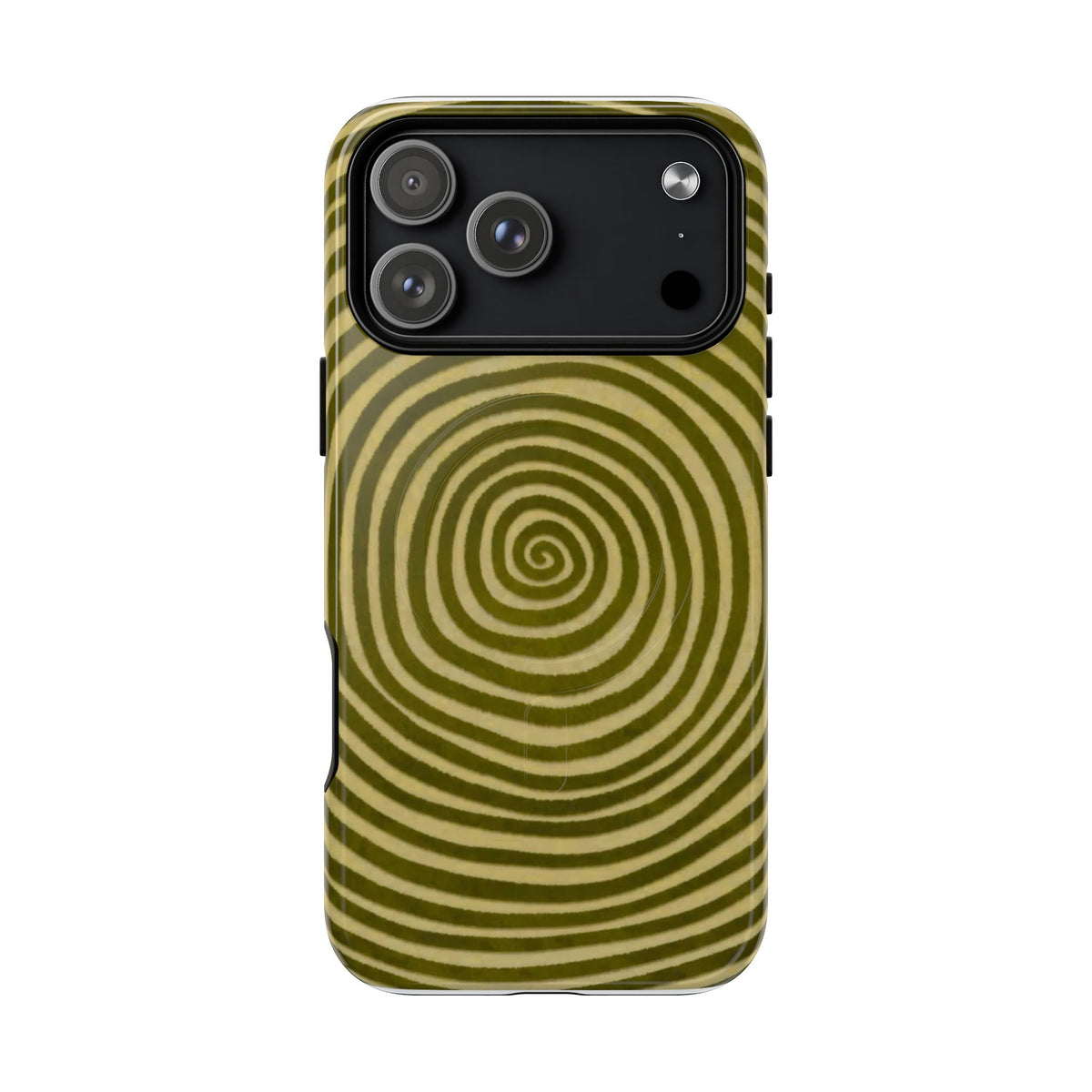 Olive Green Spiral Magnetic Phone Case