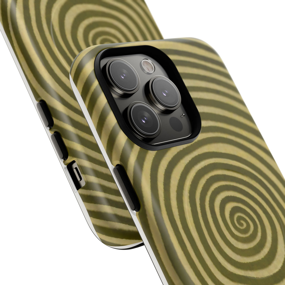 Olive Green Spiral Magnetic Phone Case