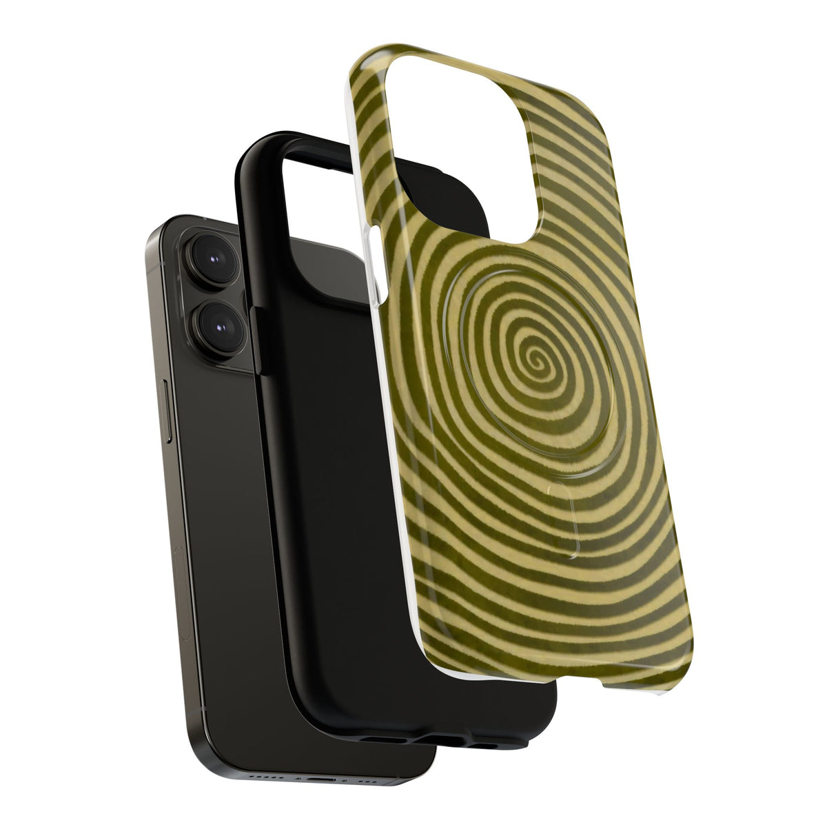 Olive Green Spiral Magnetic Phone Case