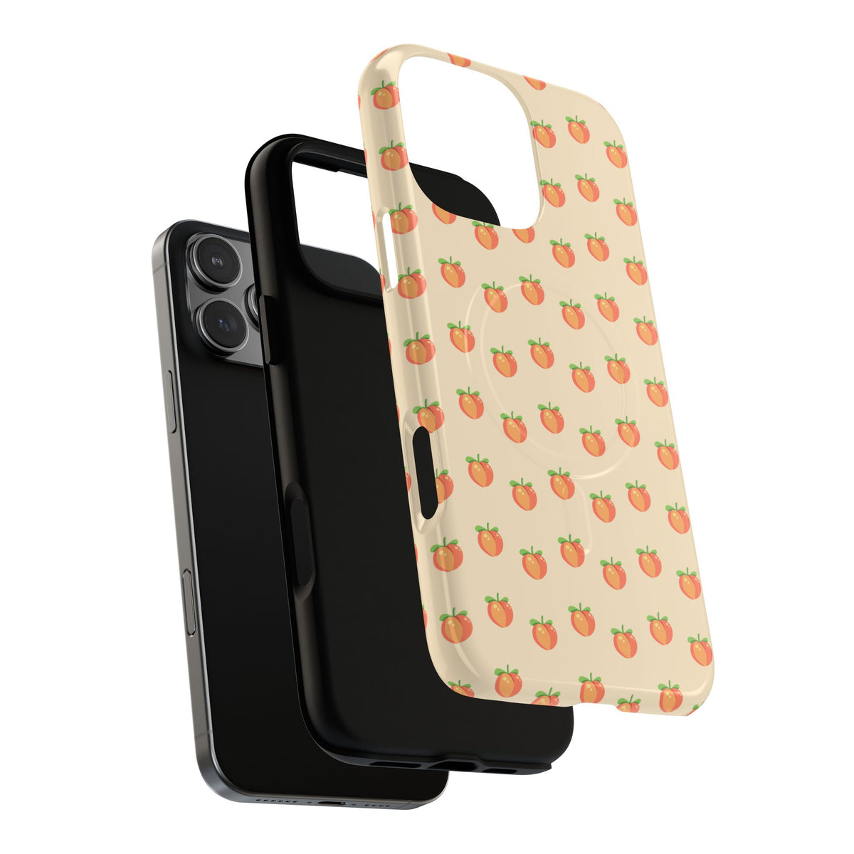 Peach Pattern Magnetic Phone Case