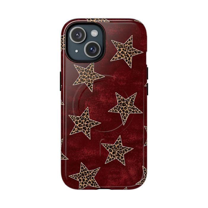 Leopard Star Tough Magnetic Phone Case