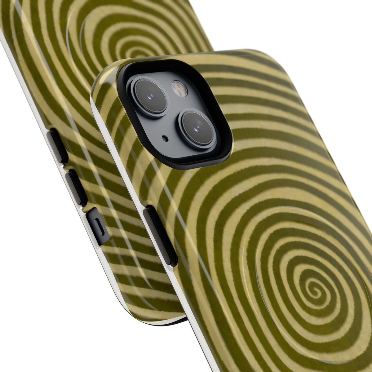 Olive Green Spiral Magnetic Phone Case