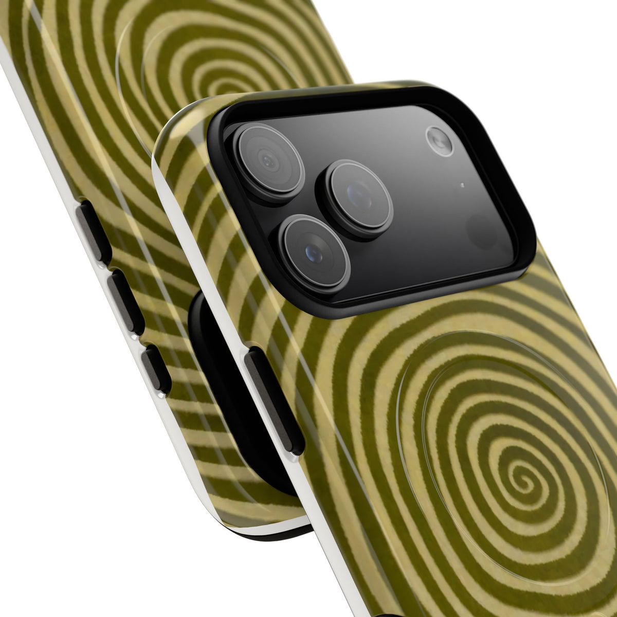 Olive Green Spiral Magnetic Phone Case