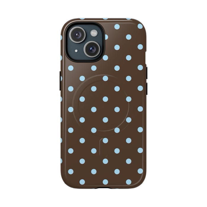 Blue Polka Dot Tough Magnetic Phone Case