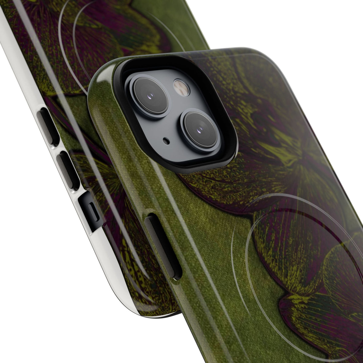 Floral Olive Tough Magnetic Phone Case