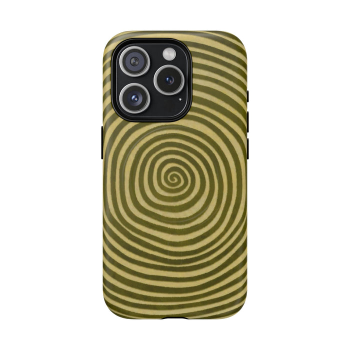 Olive Green Spiral Magnetic Phone Case