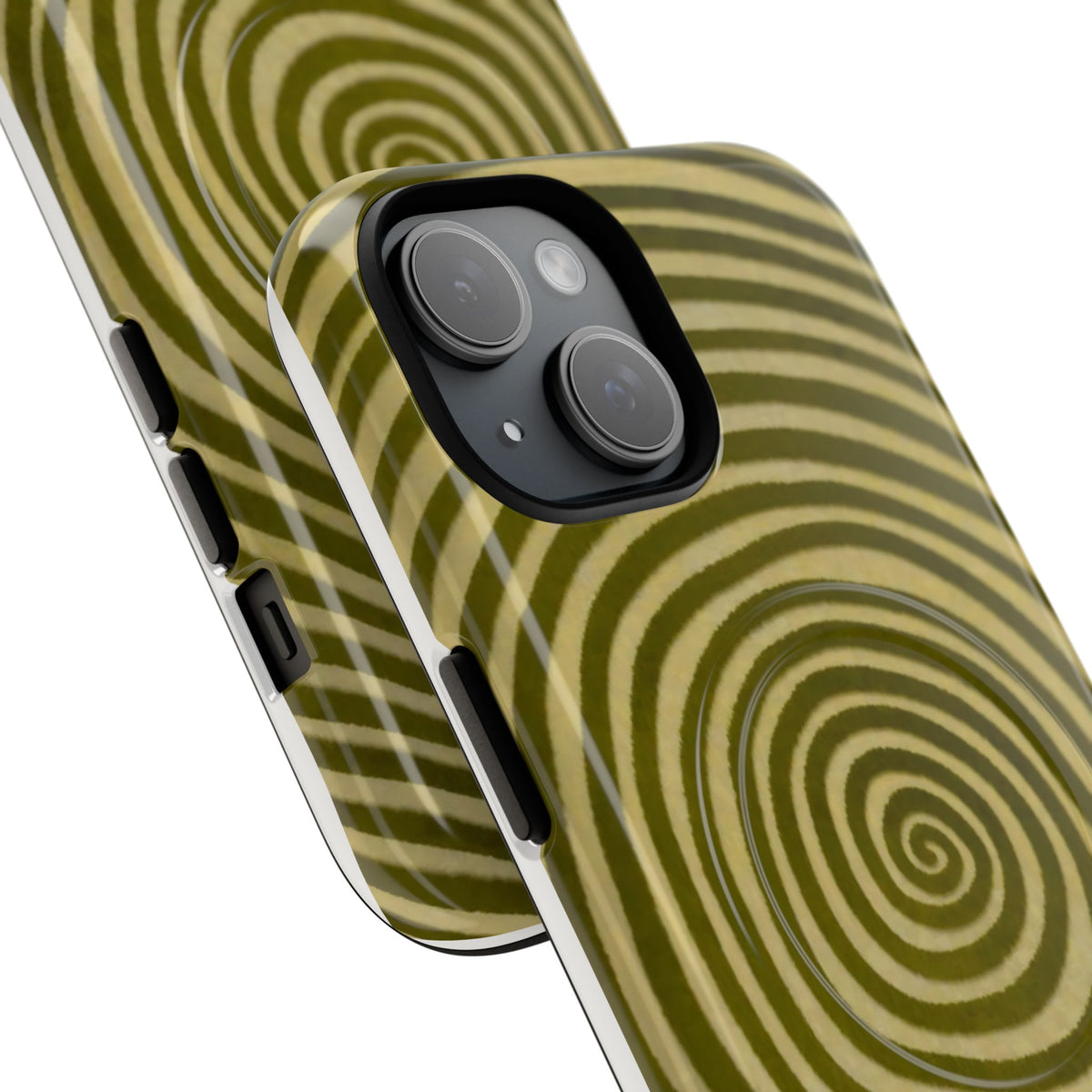 Olive Green Spiral Magnetic Phone Case