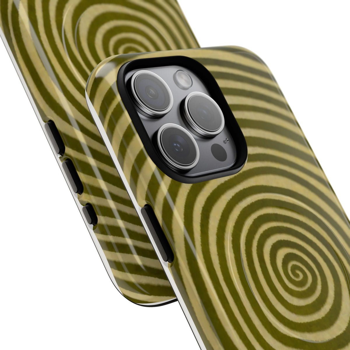 Olive Green Spiral Magnetic Phone Case